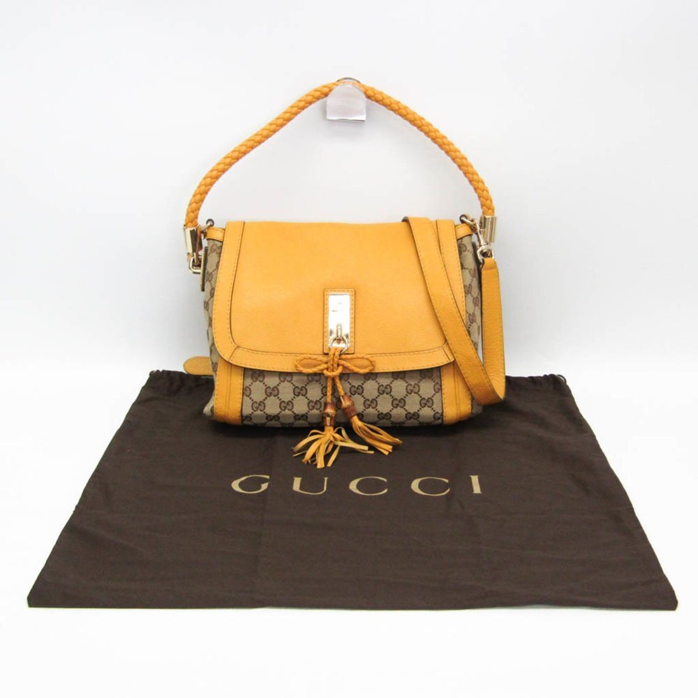 GUCCI Authentic Cream Leather Shoulder Bag - Picture 2 of 16